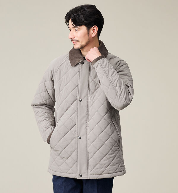 ABAHOUSE「【コーデュロイ襟】ラグラン 中綿キルティング ジャケット」|ブルゾン・スタジャン|