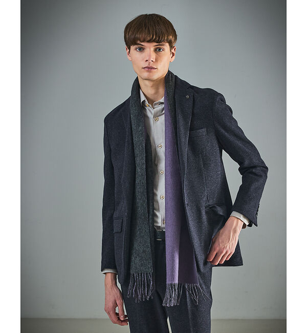 ABAHOUSE「ウール&times;カシミヤ リバーシブル マフラー / ON・OFF兼用」|マフラー|