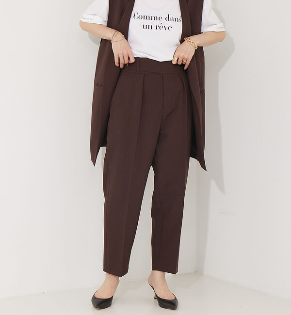 Rouge vif「【セットアップ対応】ウールタッチグルカパンツ」|その他|ブラウン