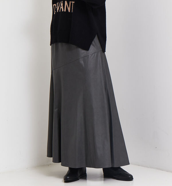 Rouge vif「フェイクレザースカート」|スカート|