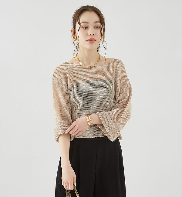 Rouge vif「麻混ペーパーヤーンプルオーバー」|ニット・セーター|