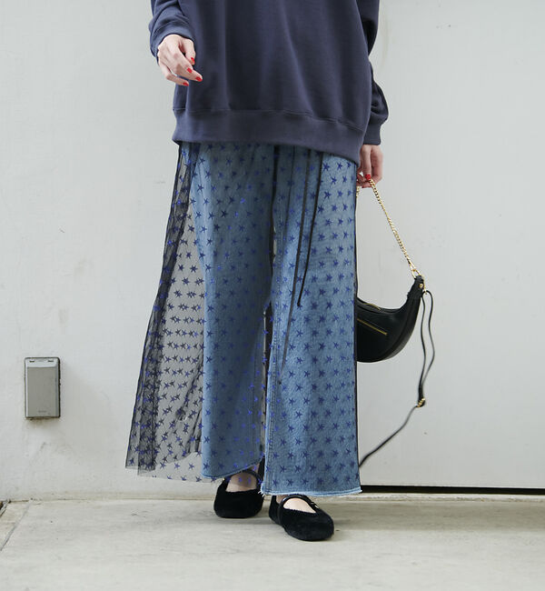 Rouge vif「スター＆ハート柄チュールスカート」|スカート|