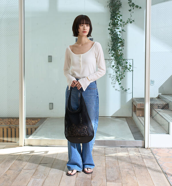 Rouge vif「コットンヘンリーネックプルオーバー」|Tシャツ・カットソー|