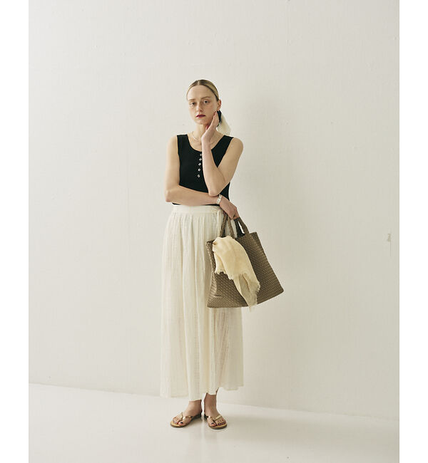 Rouge vif「ボリュームギャザーサイドスリットロングスカート」|スカート|