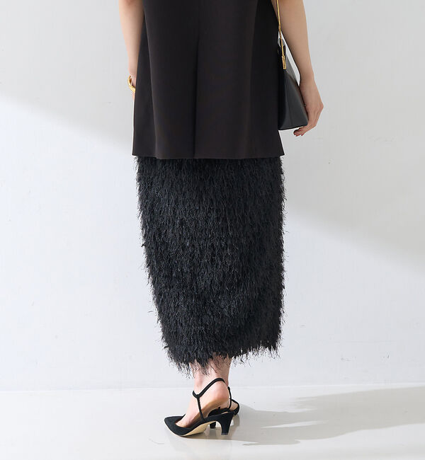 Rouge vif「フリンジフェザーサイドスリットスカート」|スカート|