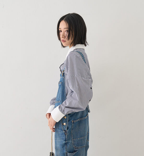 Rouge vif「コットンストライプクレリックシャツ」|シャツ・ブラウス|