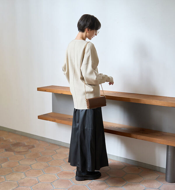 Rouge vif「【AULENTTI/オウレンティ】スクエアチェーンポシェット」|ショルダー・メッセンジャー|