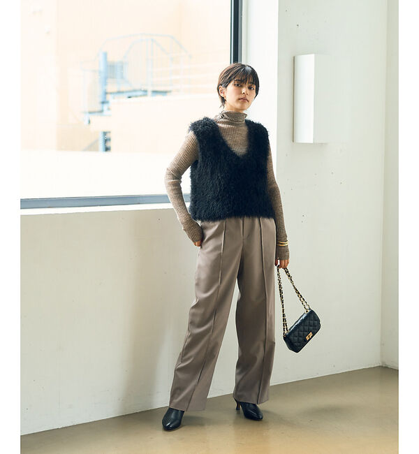 Rouge vif「【REMME／レメ】サイドジップレザーショートブーツ」|ショートブーツ|