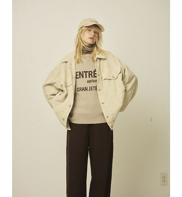 Rouge vif「ウール混ジャガードロゴニットプルオーバー」|ニット・セーター|