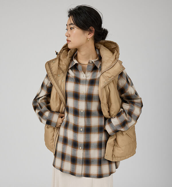 Rouge vif「オンブレーチェックオーバーシャツ」|シャツ・ブラウス|