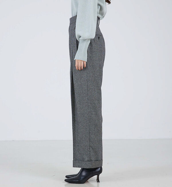 qualite「【セットアップ対応】ウールサキソニーマッキンパンツ」|スラックス|
