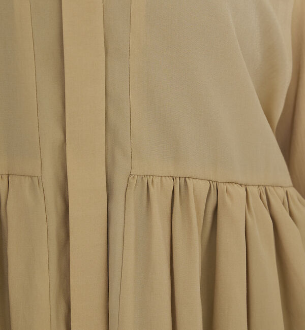 qualite「ギャザータック切り替えシャツ」|シャツ・ブラウス|