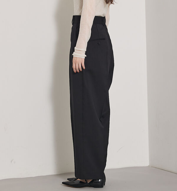 qualite「【Oggi 掲載】ツイルピンタックパンツ」|その他|