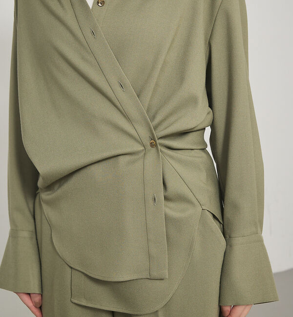 qualite「ソフトサキソニー2WAYシャツ」|シャツ・ブラウス|