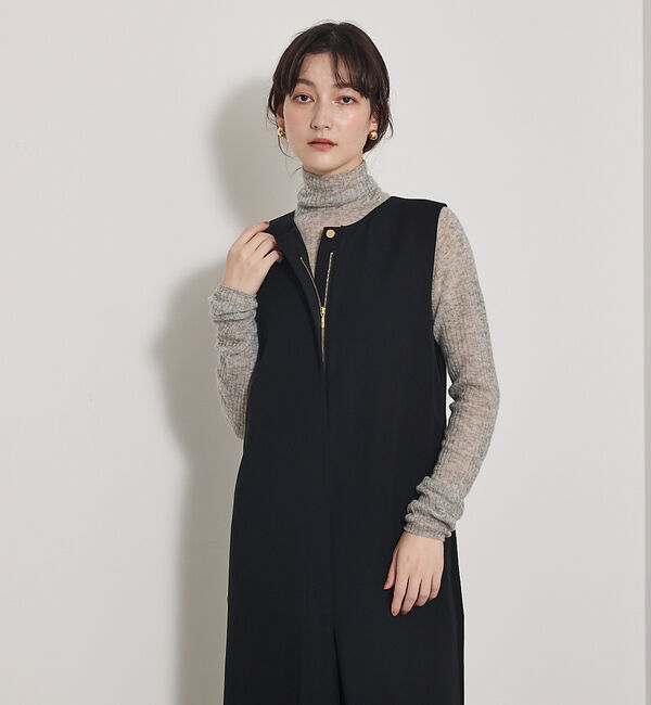 qualite「【オールシーズン大活躍】ダブルサテンオールインワン」|オールインワン|