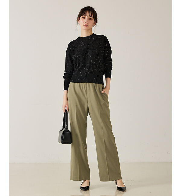 qualite「【スウェット気分で着られる】スパンコールニット」|ニット・セーター|