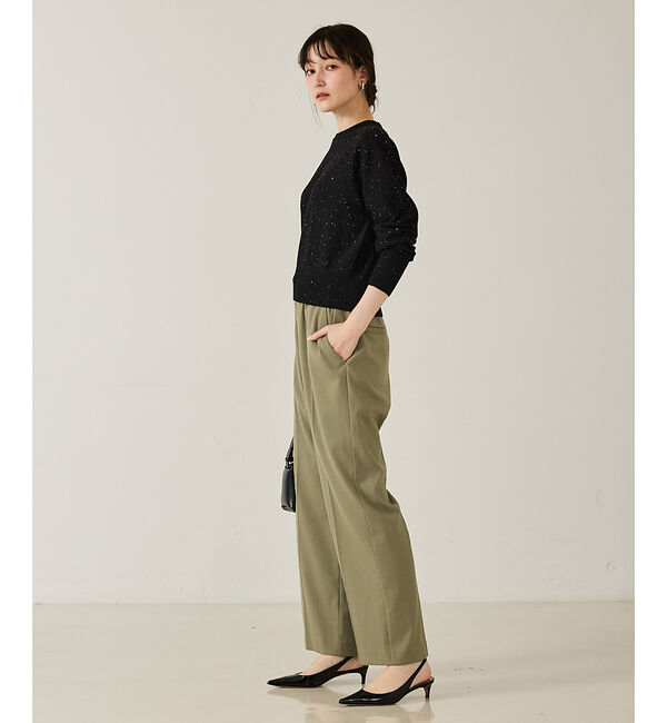 qualite「【スウェット気分で着られる】スパンコールニット」|ニット・セーター|