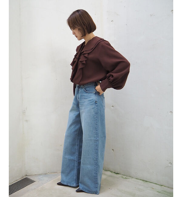 qualite「ダブルラッフルブラウス」|シャツ・ブラウス|