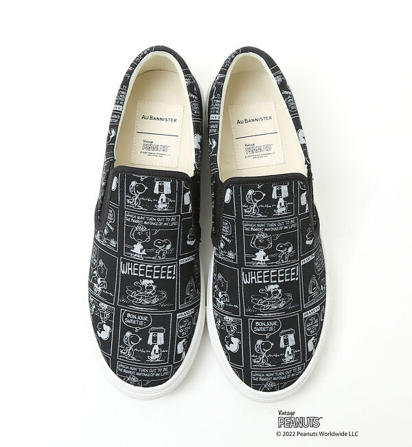 AU BANNISTER「【PEANUTS&times;Au BANNISTER】スヌーピーコラボ スリッポンスニーカ」|スニーカー|