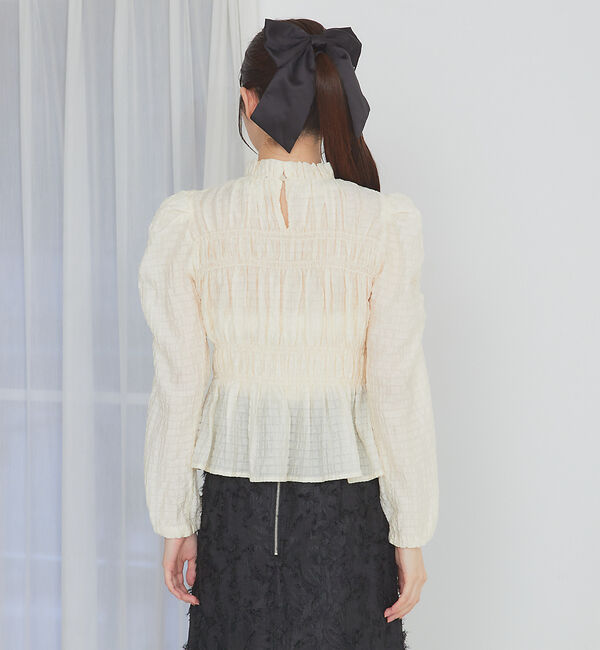 SELFIST「シャーリングペプラムブラウス」|シャツ・ブラウス|