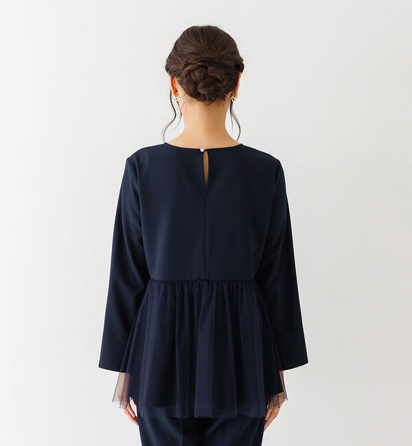 abahouse mavie「【エニデイカセット】チュールペプラムブラウス」|シャツ・ブラウス|