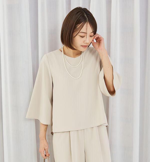 abahouse mavie「【販売店舗限定！上下２点セット】フレアブラウス&times;ワイドパンツセットアップ」|ワンピース|