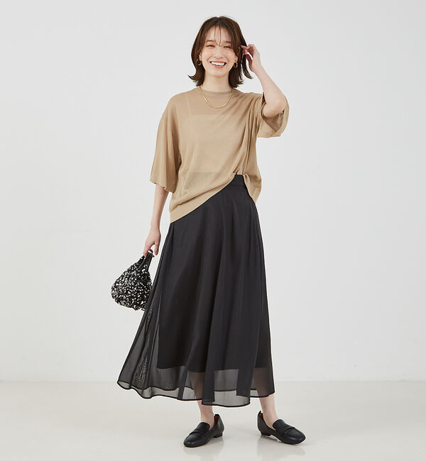 abahouse mavie「シアーフレアースカート」|スカート|