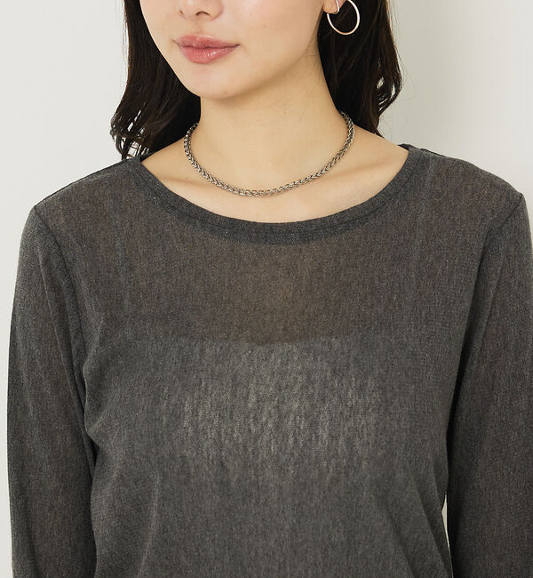 abahouse mavie「ソフトチュールロンT」|Tシャツ・カットソー|