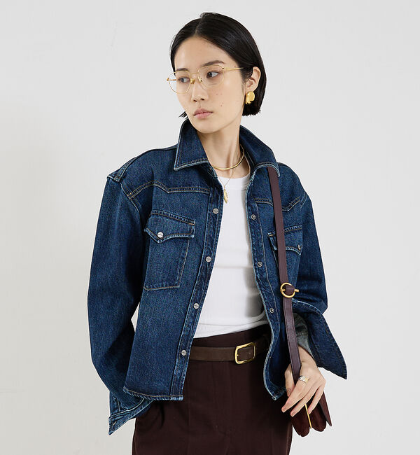The Store by C' 「【TWP】Cropped OG Shirt in Denim／デニムシャツジャケ」|その他|ダークネイビー