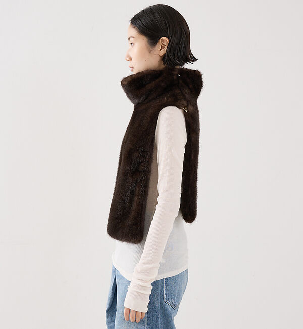The Store by C' 「【COCUCA】フェイクファーベスト」|ダウンベスト・ベスト|