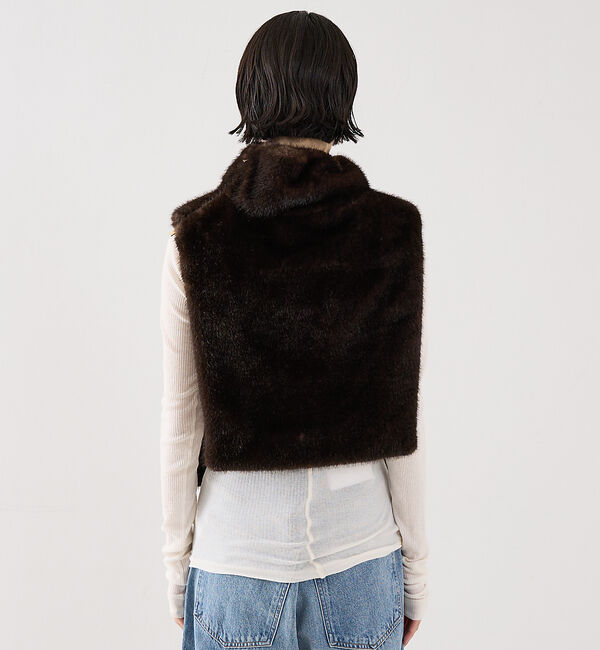 The Store by C' 「【COCUCA】フェイクファーベスト」|ダウンベスト・ベスト|