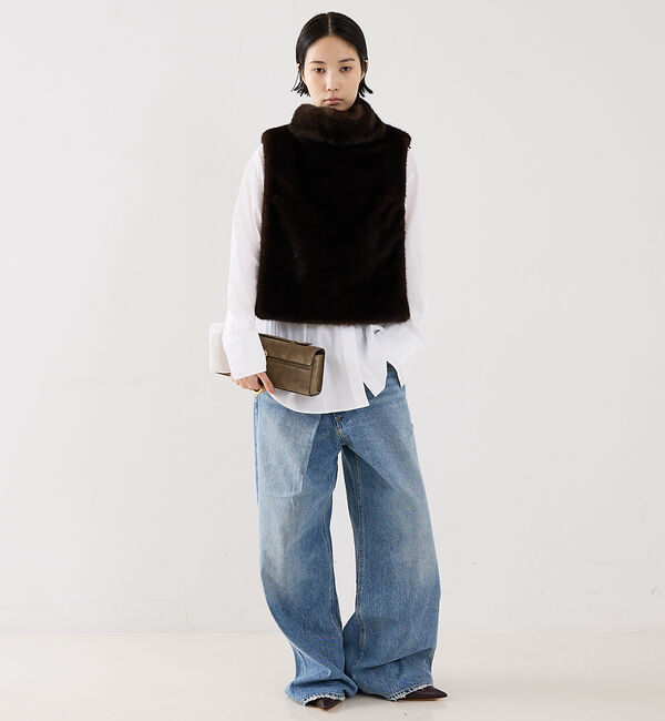 The Store by C' 「【COCUCA】フェイクファーベスト」|ダウンベスト・ベスト|