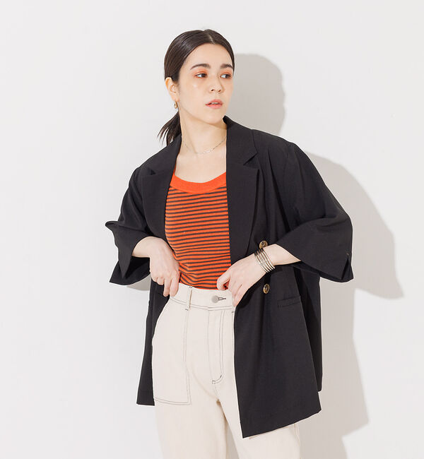 NOMINE「カップイン アメスリ ニット タンクトップ」|キャミソール|