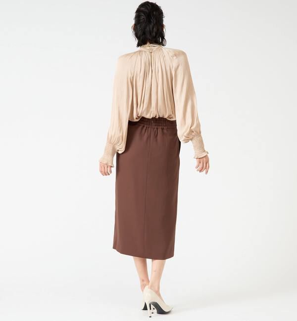 TIARA「パールボタンラップタイトスカート」|スカート|