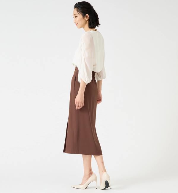 TIARA「パールボタンラップタイトスカート」|スカート|