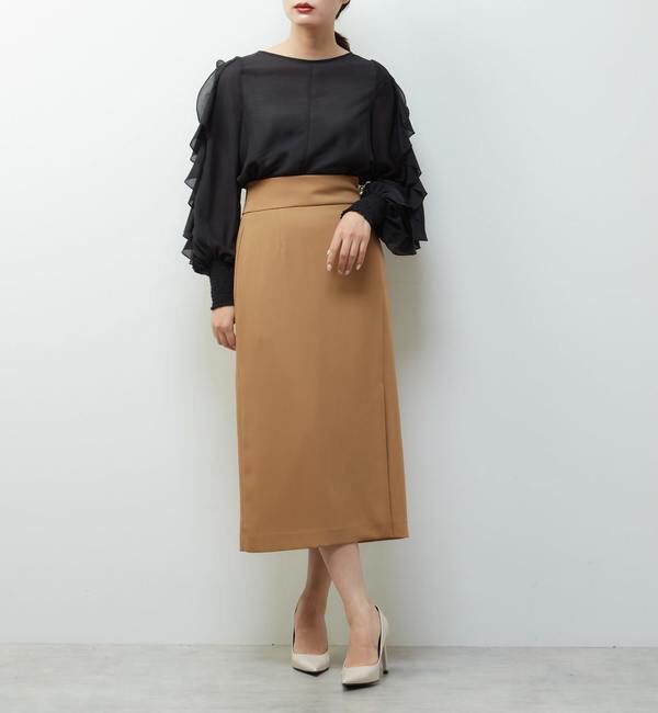 TIARA「パールボタンラップタイトスカート」|スカート|