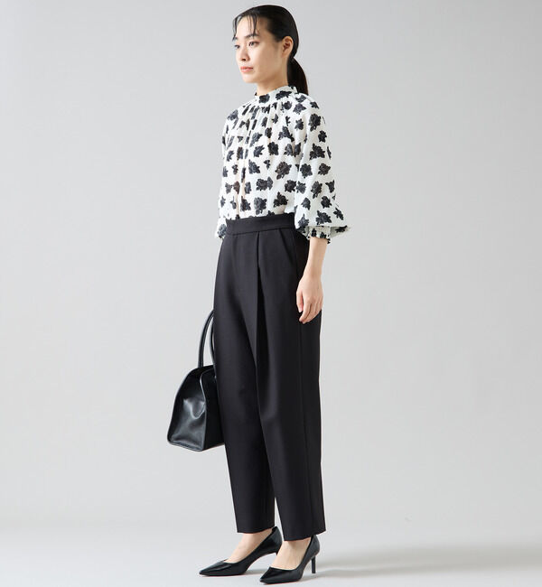 TIARA「オールドローズプリントハイネックブラウス」|シャツ・ブラウス|