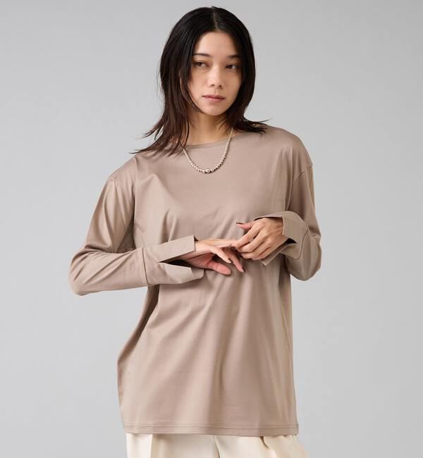 Liesse「袖口カフスカットソー」|Tシャツ・カットソー|モカ