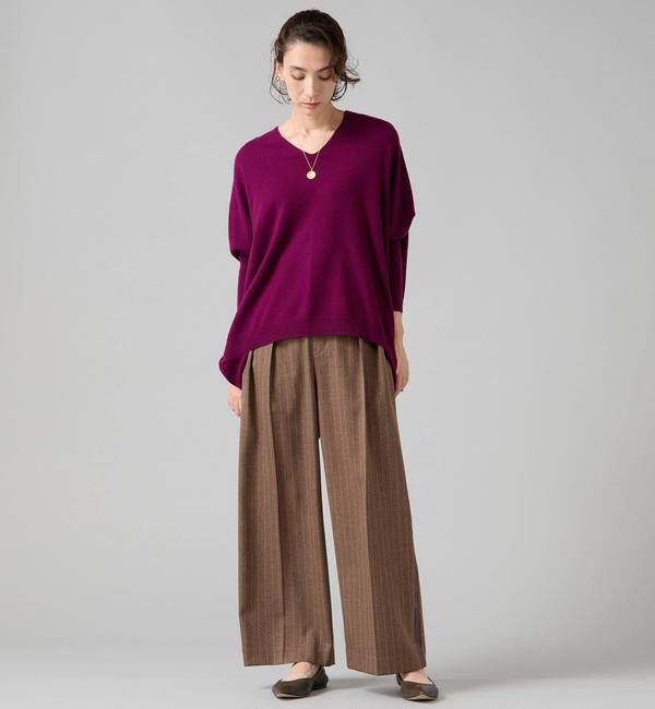 Liesse「【定番】カシミア混Vネックビッグニット」|ニット・セーター|