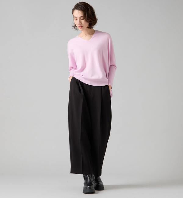 Liesse「【定番】カシミア混Vネックビッグニット」|ニット・セーター|