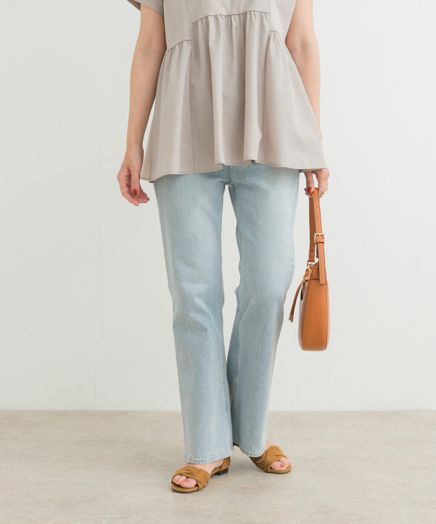 URBAN RESEARCH DOORS「ストレッチフレアデニムパンツ」|デニム|