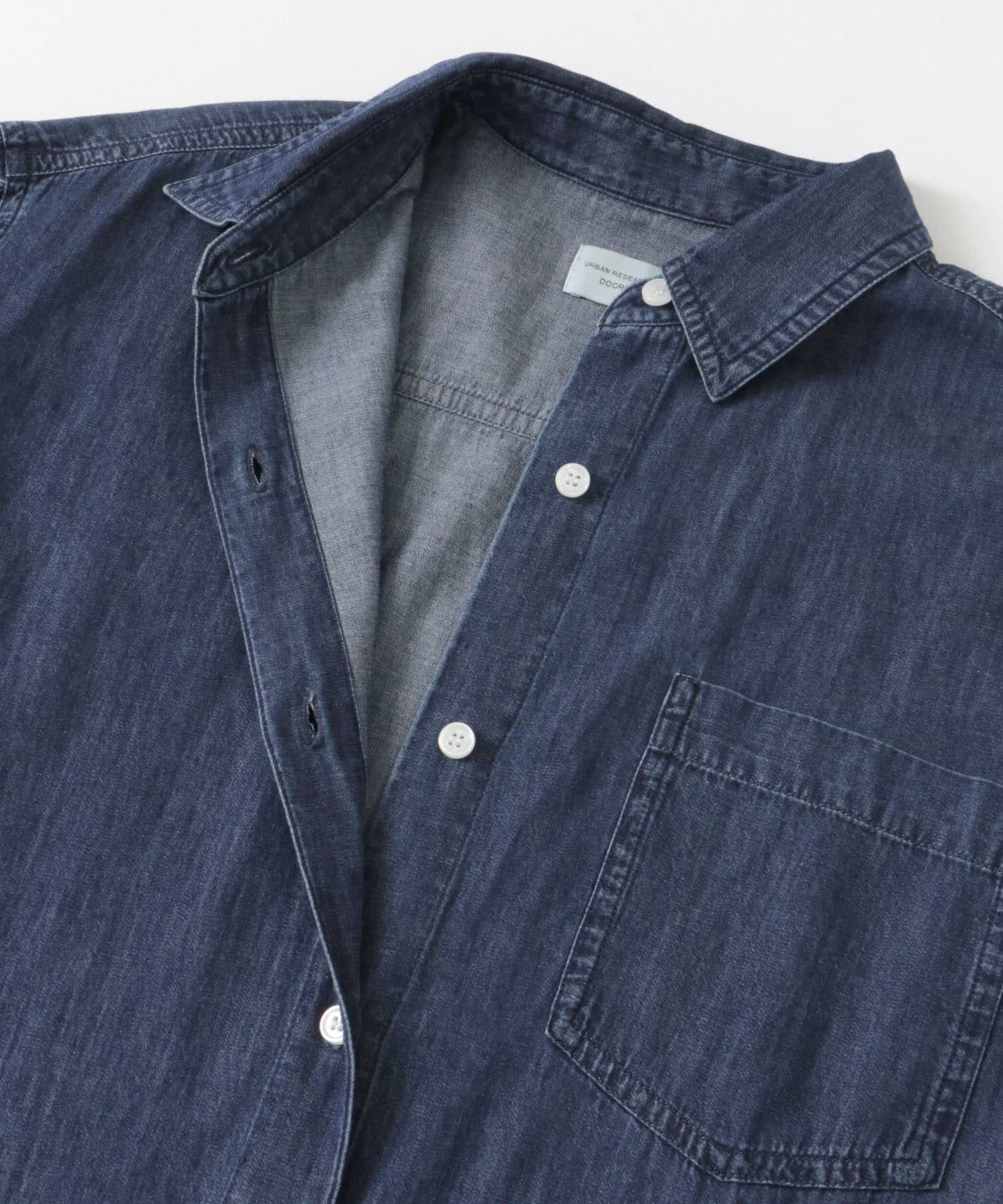 URBAN RESEARCH DOORS「ライトコットンデニムシャツワンピース」|ワンピース|