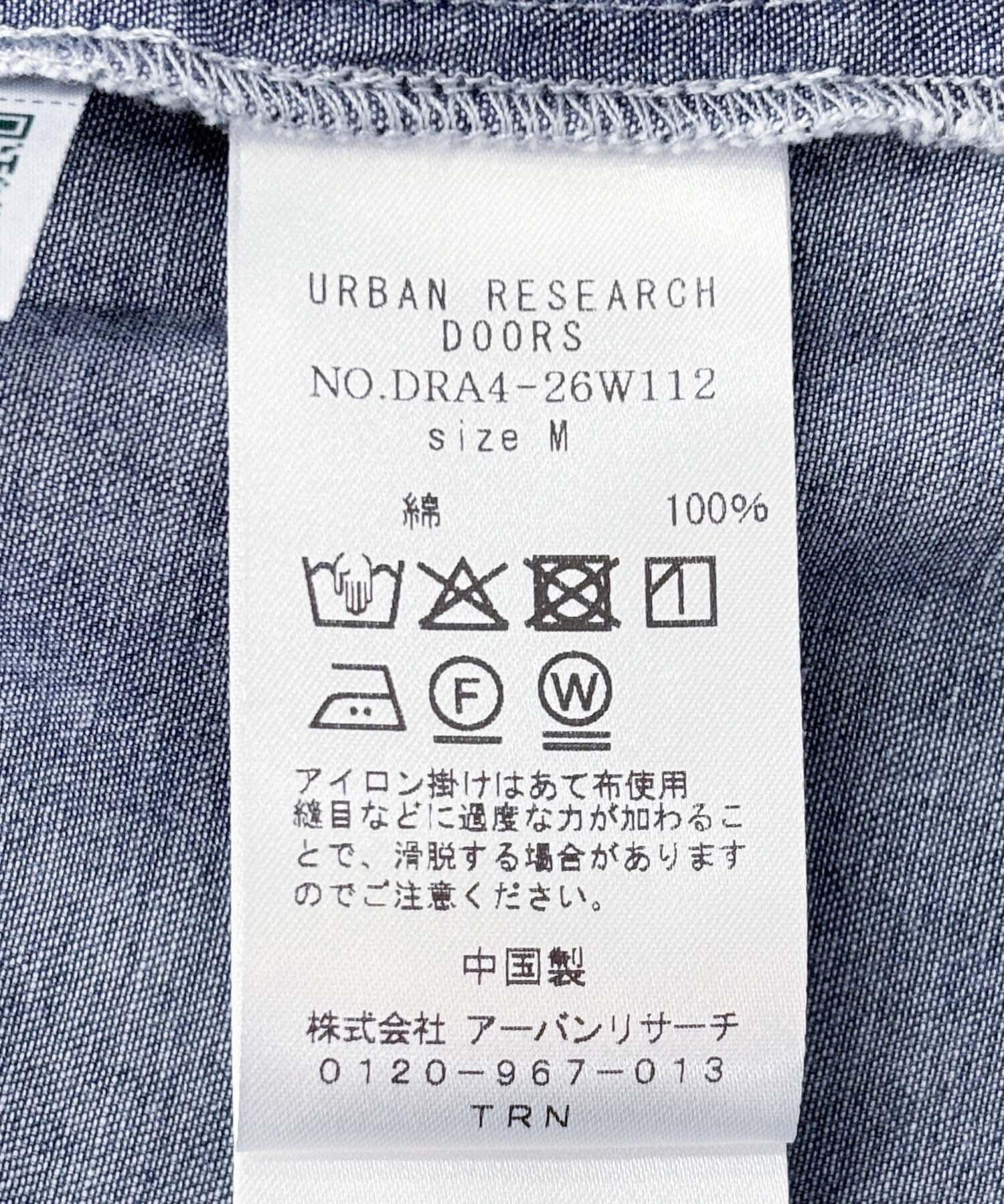 URBAN RESEARCH DOORS「ライトコットンデニムシャツワンピース」|ワンピース|