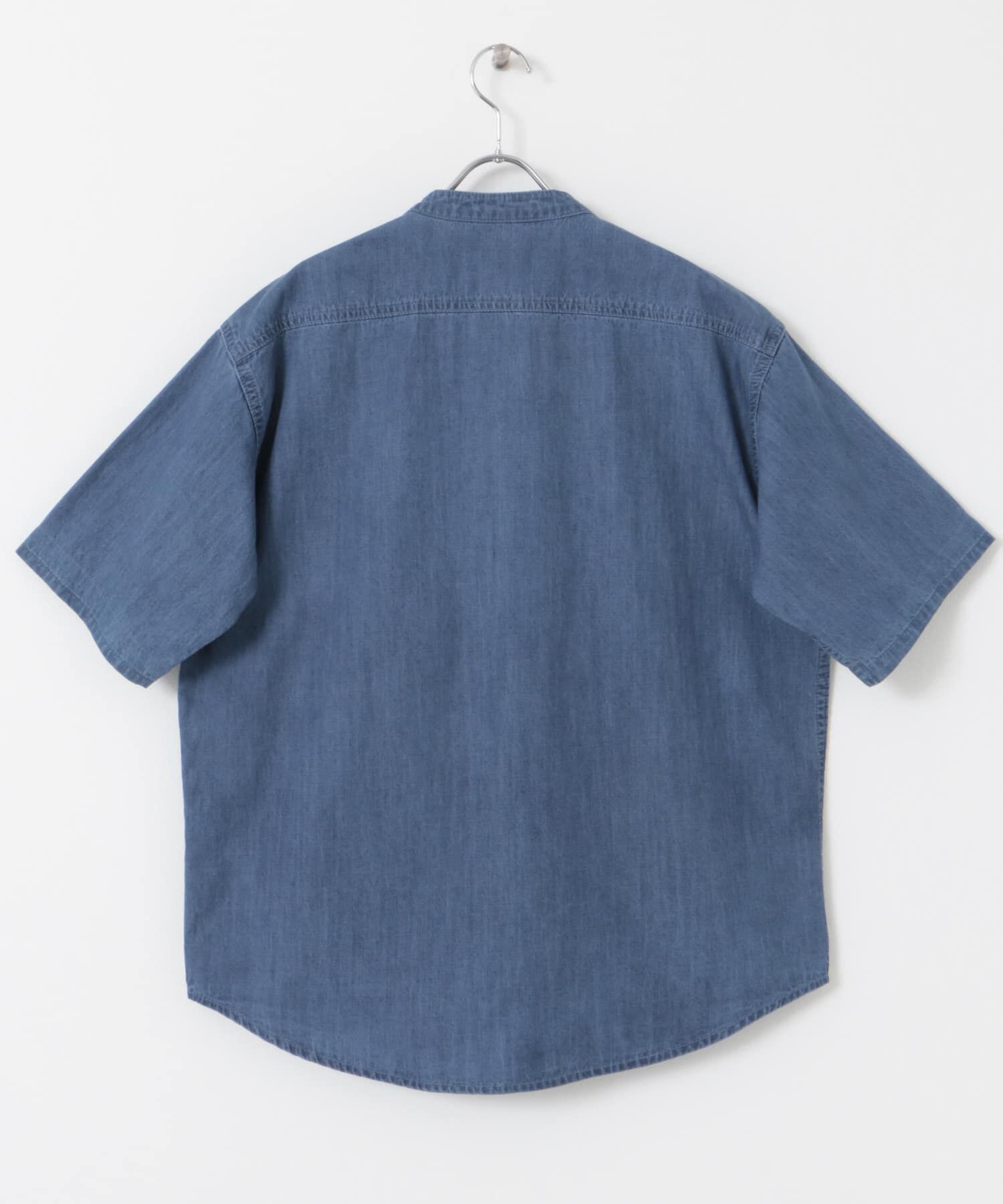 URBAN RESEARCH DOORS「リネン混 デニムバンドショートスリーブシャツ」|シャツ・ブラウス|