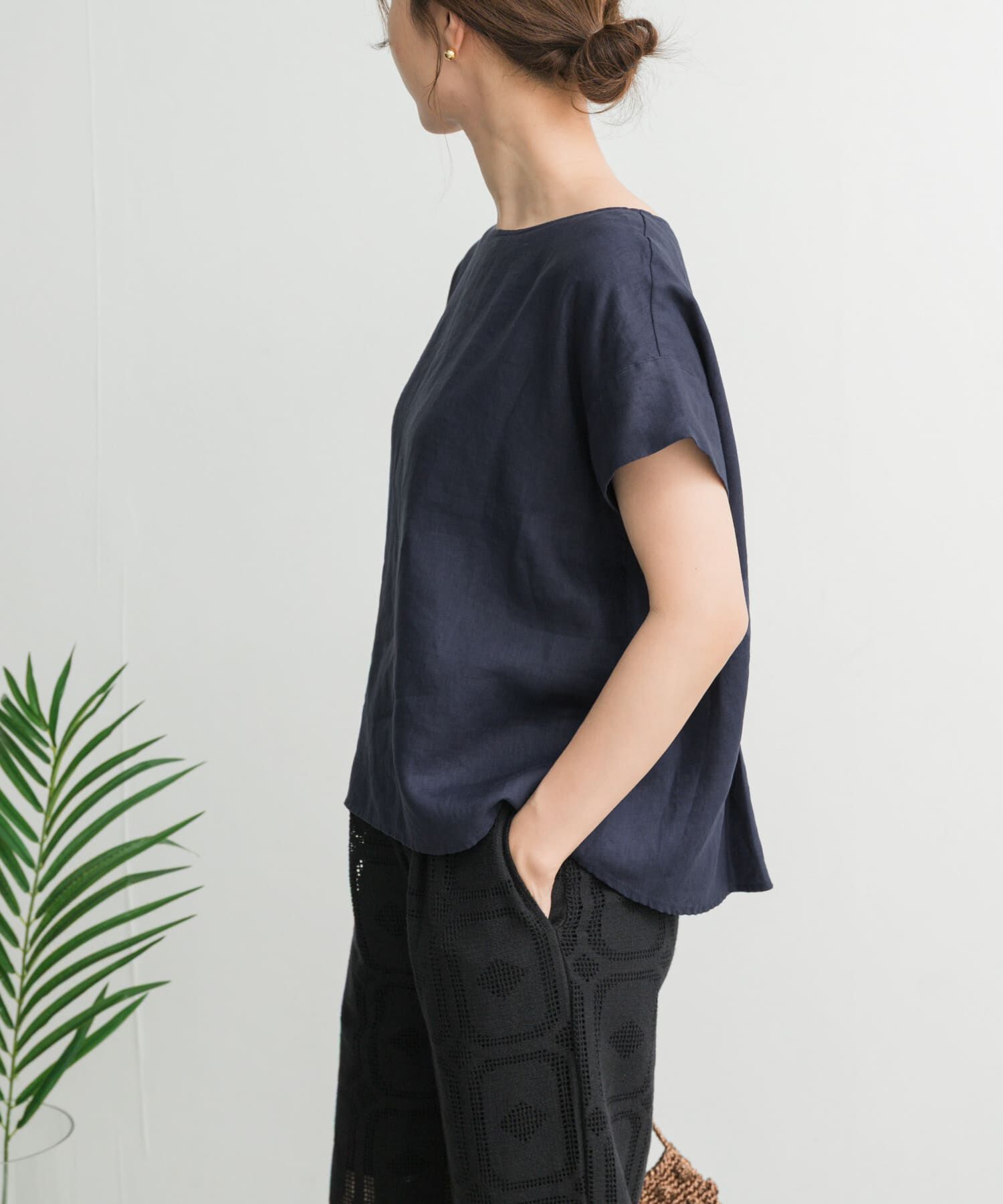 URBAN RESEARCH DOORS「リネンバックタックブラウス」|シャツ・ブラウス|