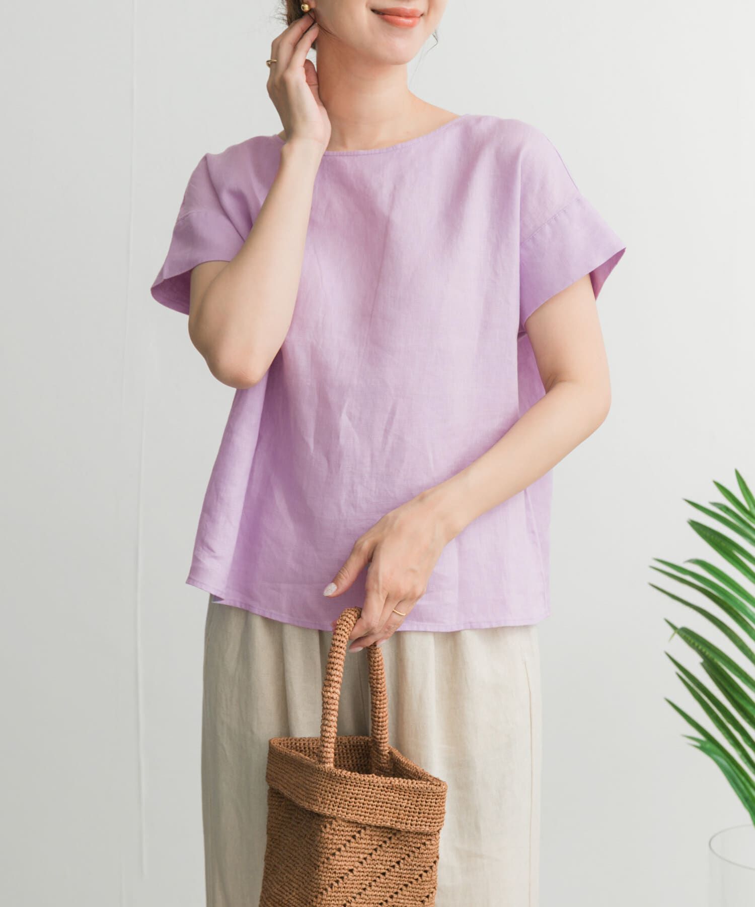 URBAN RESEARCH DOORS「リネンバックタックブラウス」|シャツ・ブラウス|