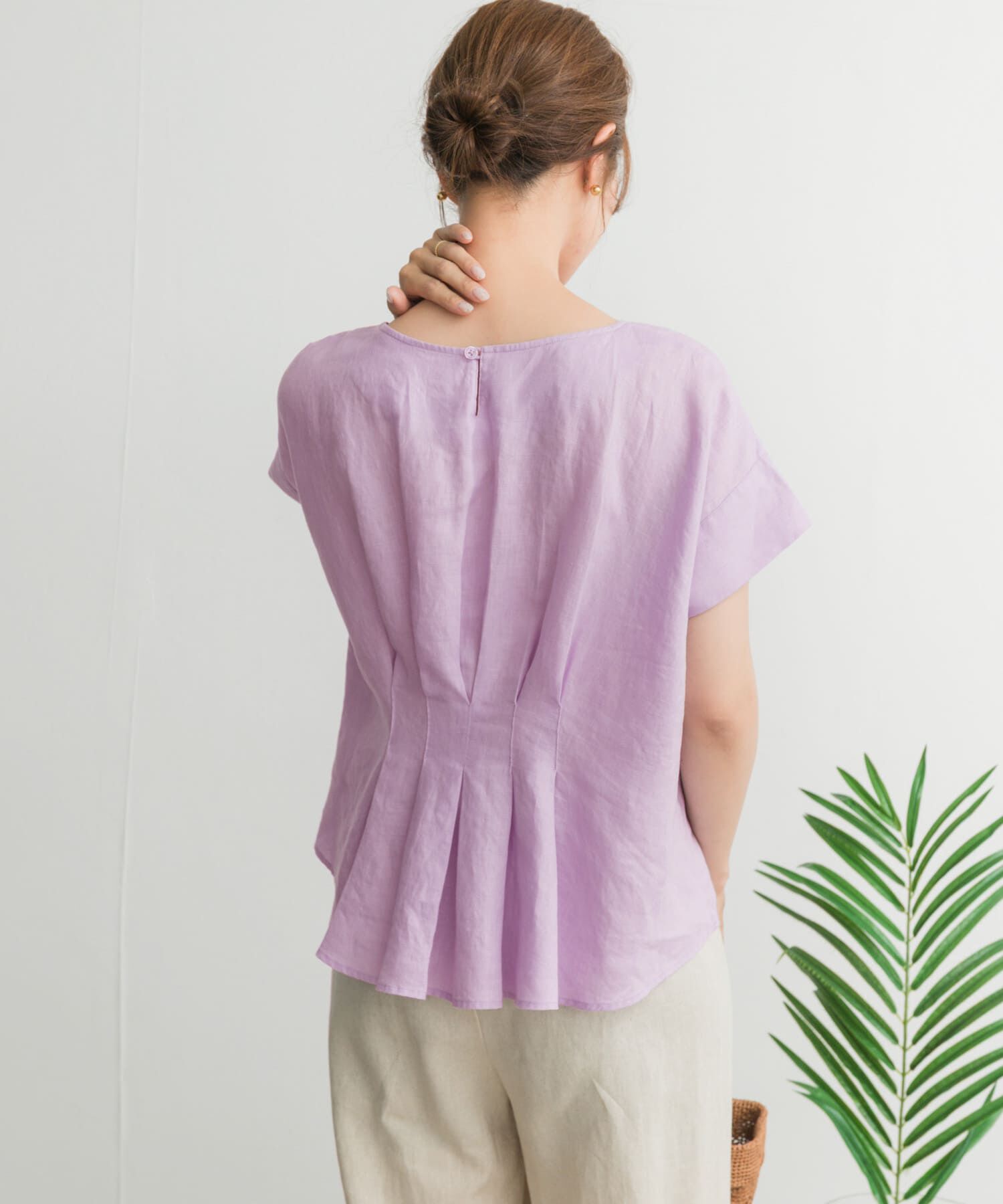 URBAN RESEARCH DOORS「リネンバックタックブラウス」|シャツ・ブラウス|