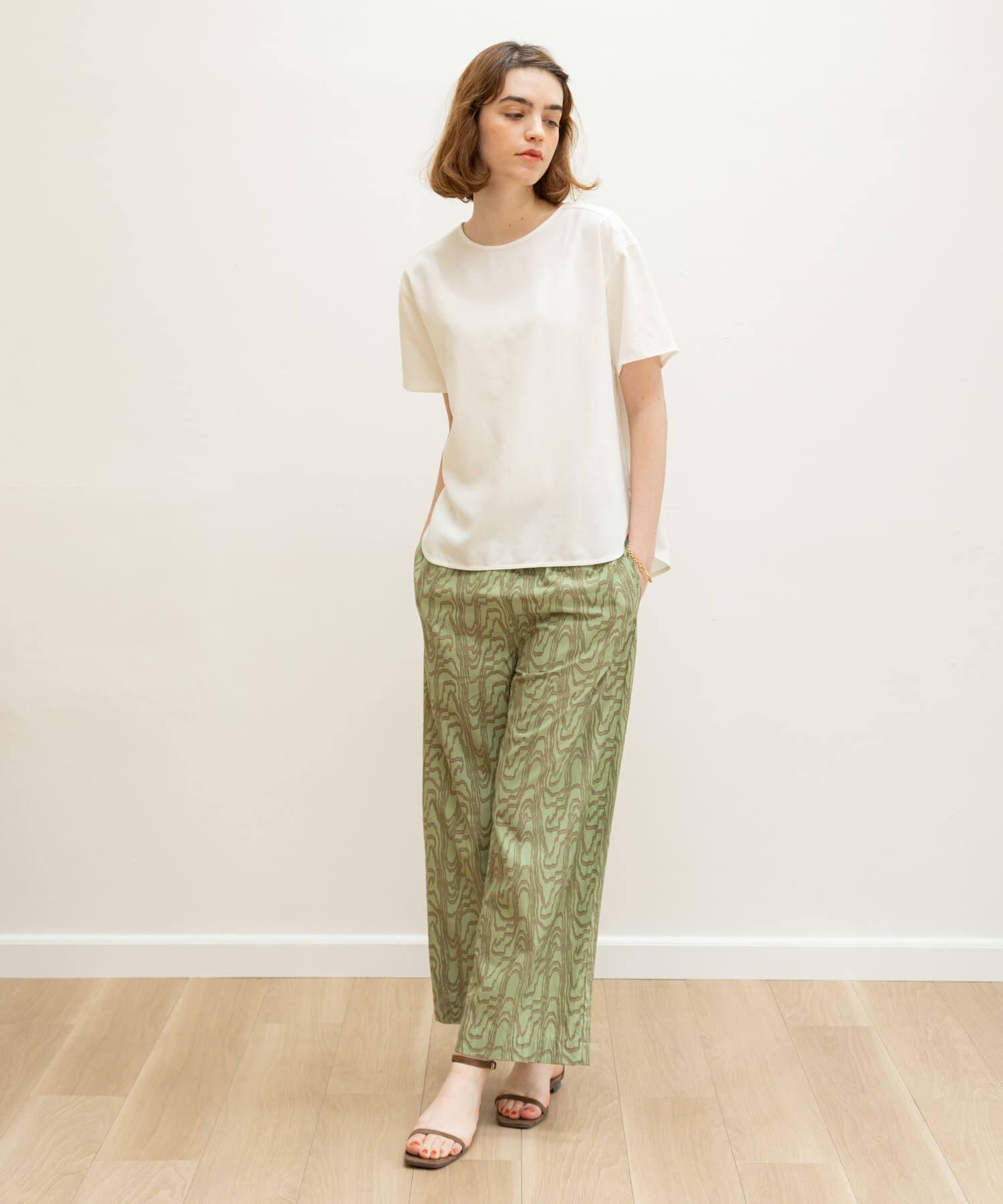 Sonny Label 「リネン混クルーネックブラウスTシャツ」|シャツ・ブラウス|