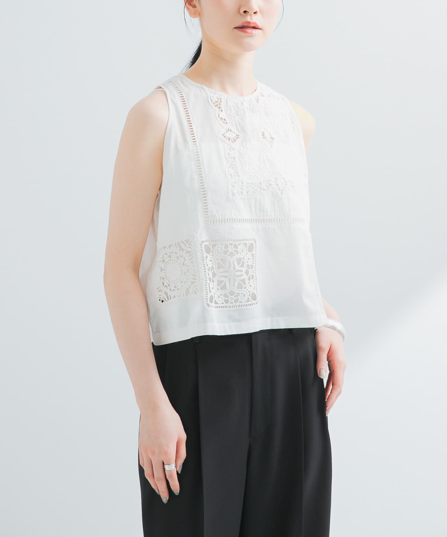 URBAN RESEARCH「パッチワークレーストップス」|ベスト・ジレ|