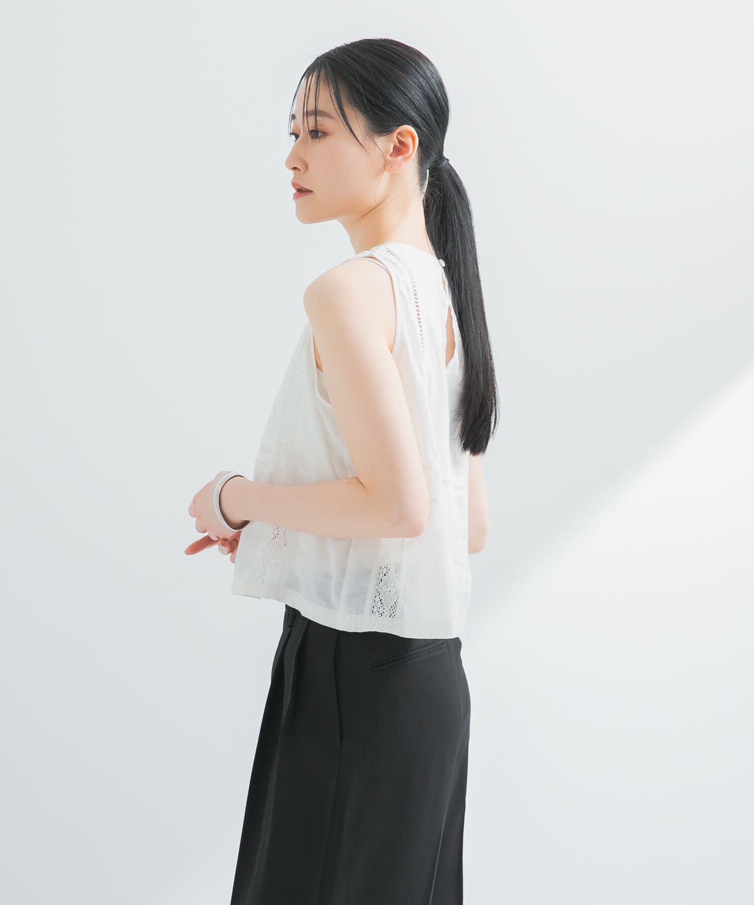 URBAN RESEARCH「パッチワークレーストップス」|ベスト・ジレ|